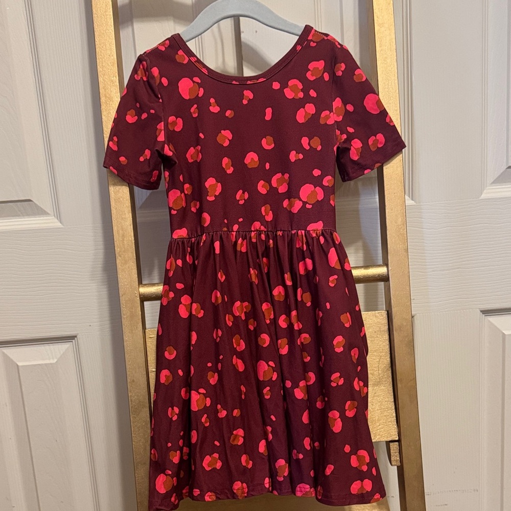 Charming Pink and Red Kids Dress